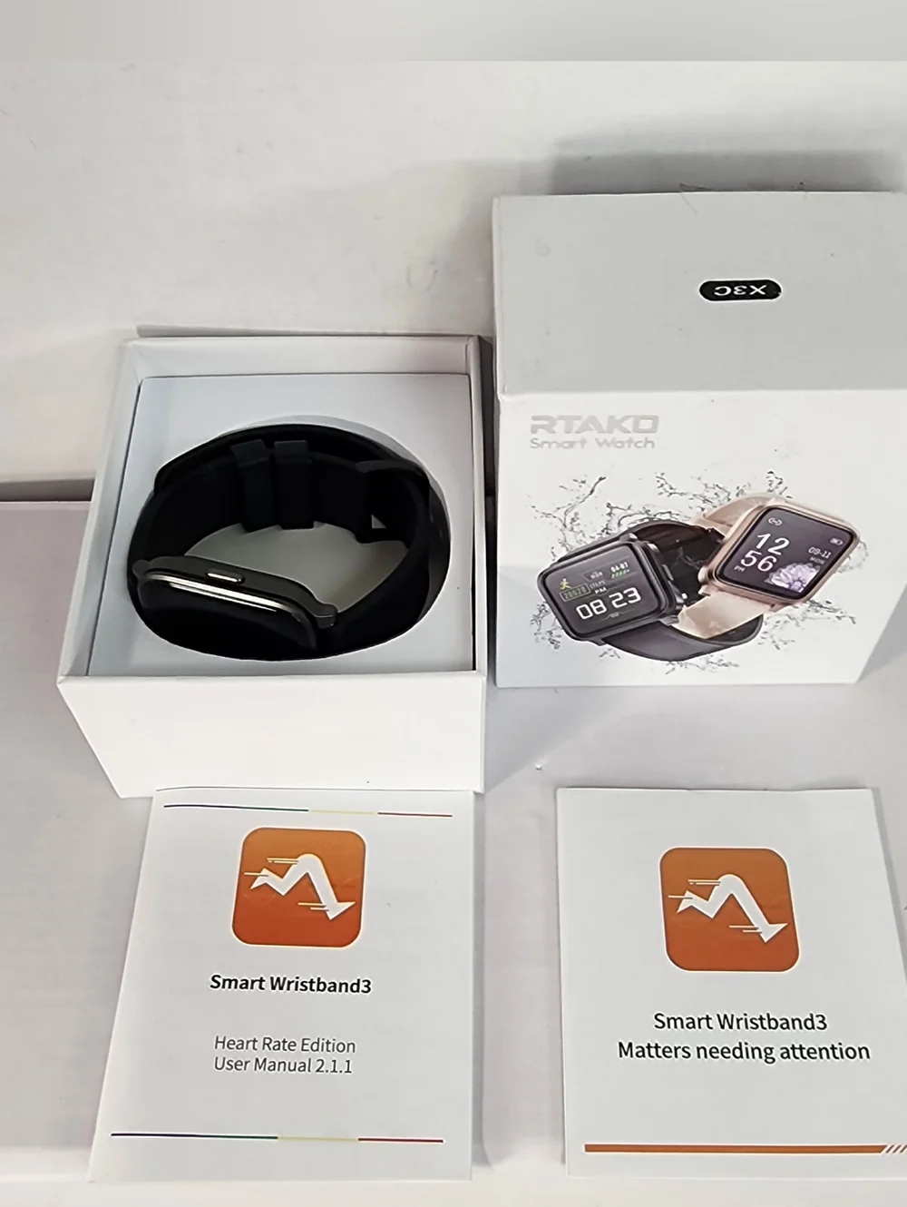 RTAKO Smart Watch, Black, X3C, Waterproof - (Tested)